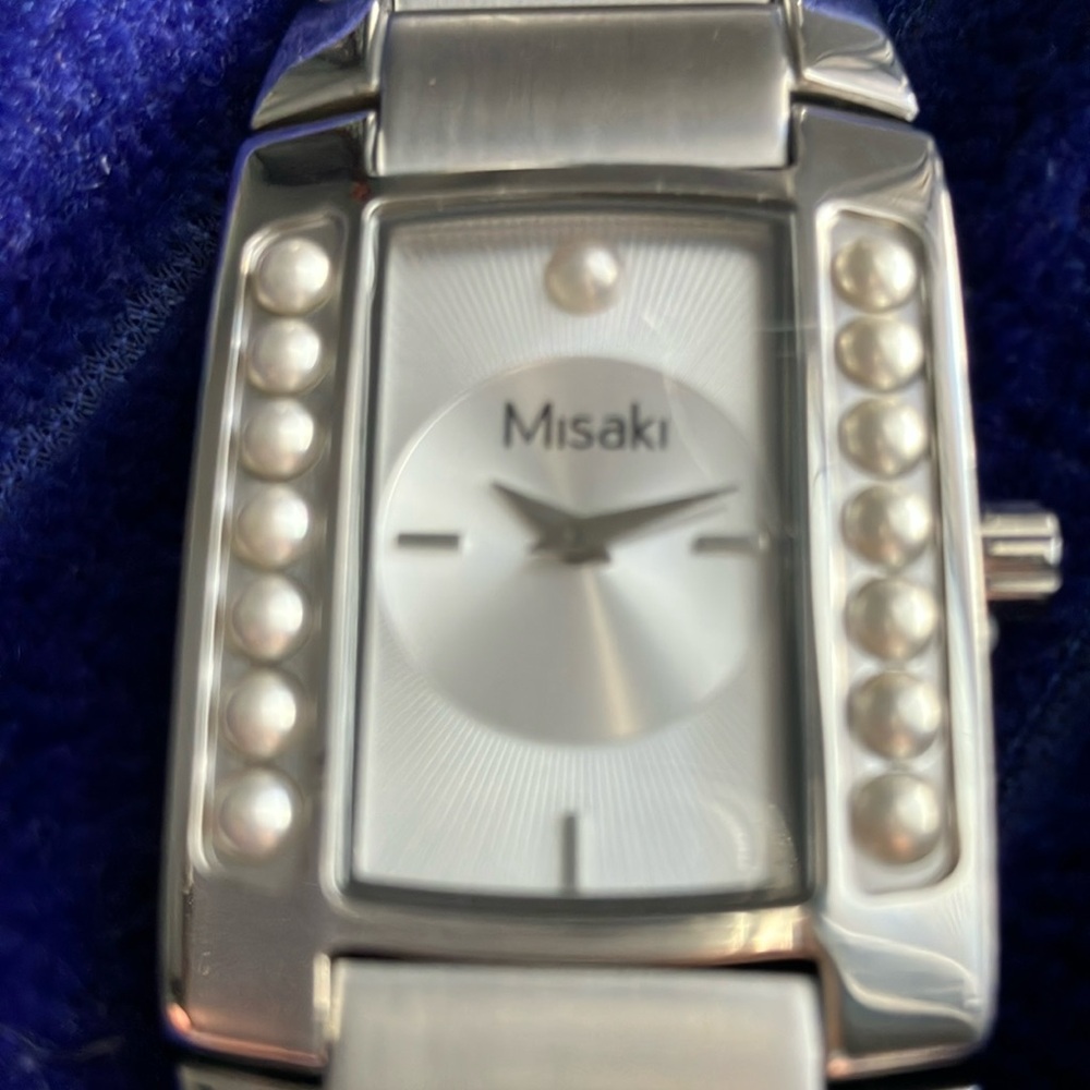 Brand new authentic Misaki watch with Luster pearls.￼